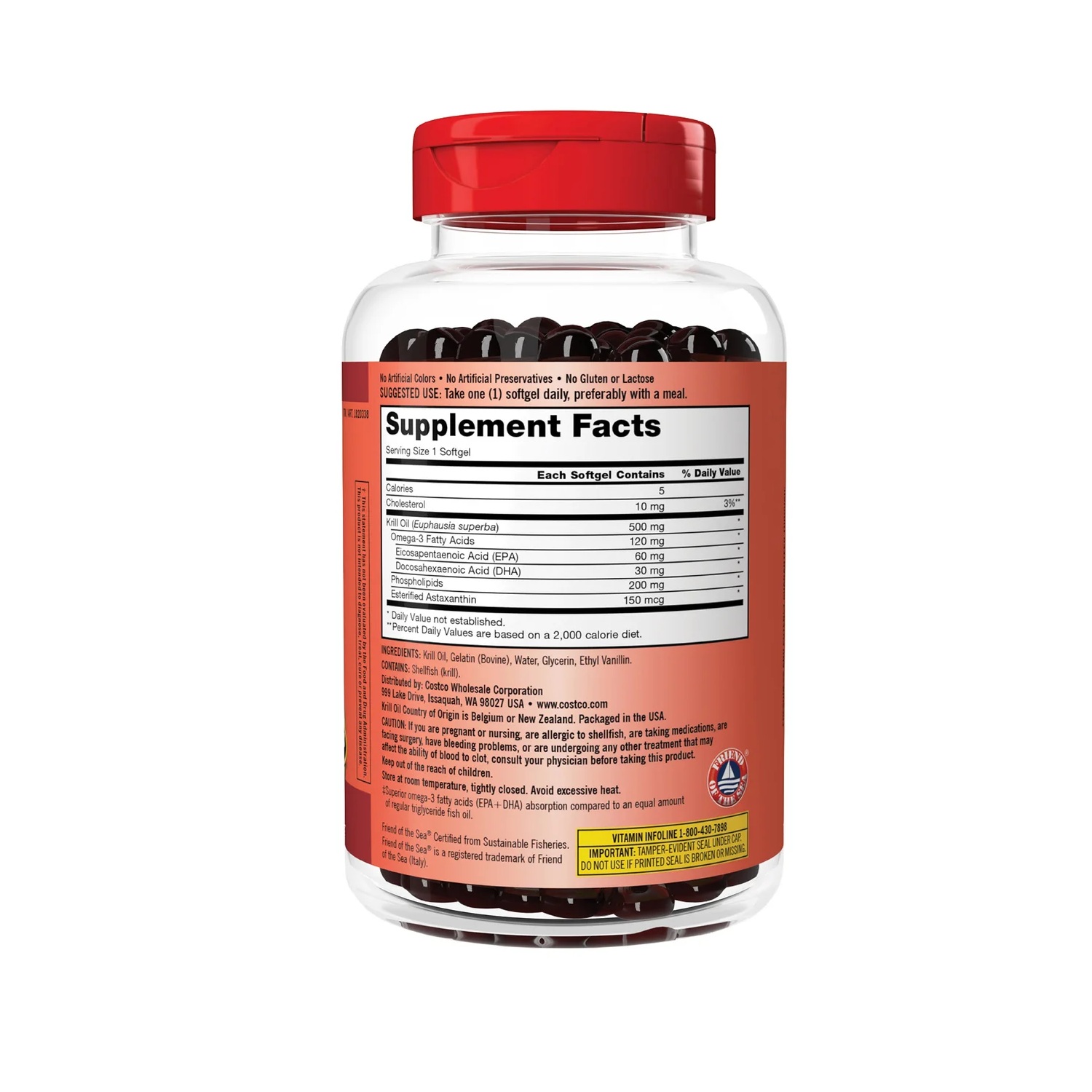 Krill Oil 500 mg Kirkland 160 Capsulas Blandas_3